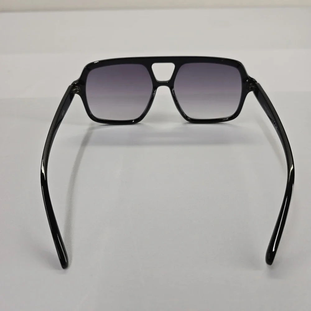 NEW Unisex Black Oversized Square Aviator Sunglasses UV400 Retro 70s Style 80976